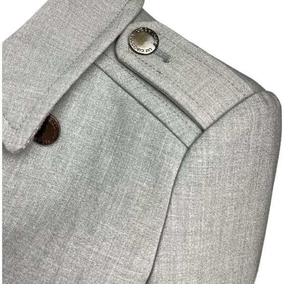 Liz Claiborne Double Breasted Military Style Jacket in light Grey size small - Picture 4 of 15